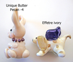 Bunny is Unique Butter Pecan -4, Desert Pink, & Thai Orchid; Doggie is Effetre light ivory