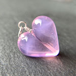 "The heart with the light shining through the bead really shows off the mistiness."