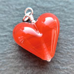 The heart pendant is just Watermelon on its own. Used this way the colour is dense and you can just about see its wispiness.